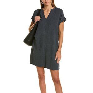 Splendid Pippa Short-Sleeve Linen-Blend Mini Dress. Size Small. Color: Lead